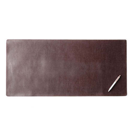 DACASSO Dark Brown Bonded Leather 32" x 15" Desk Mat/Desk Pad - No Core Rollable PR-3648